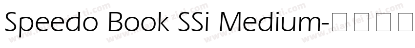 Speedo Book SSi Medium字体转换